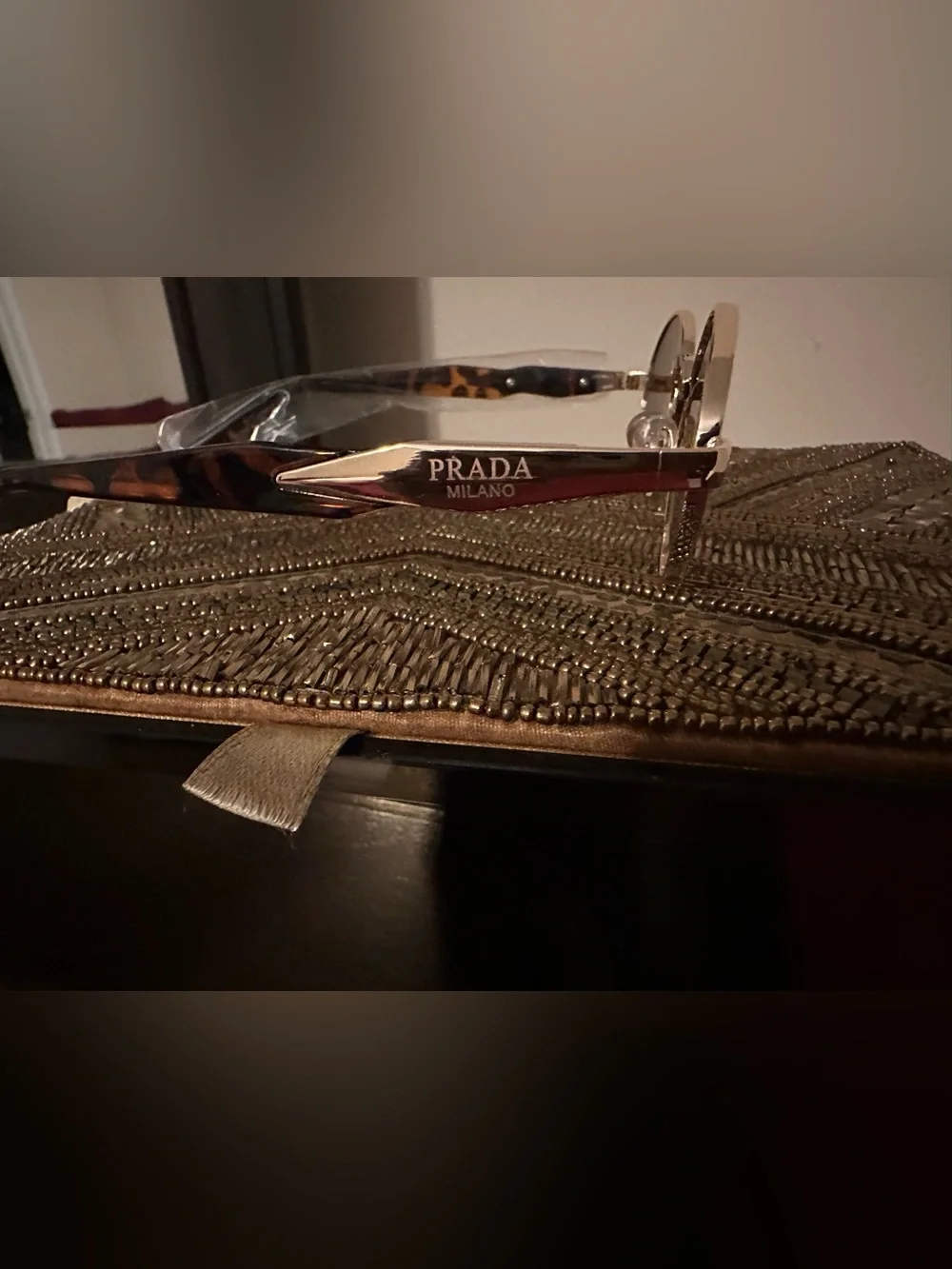 Gold Frame Sunglasses with Brown Lenses